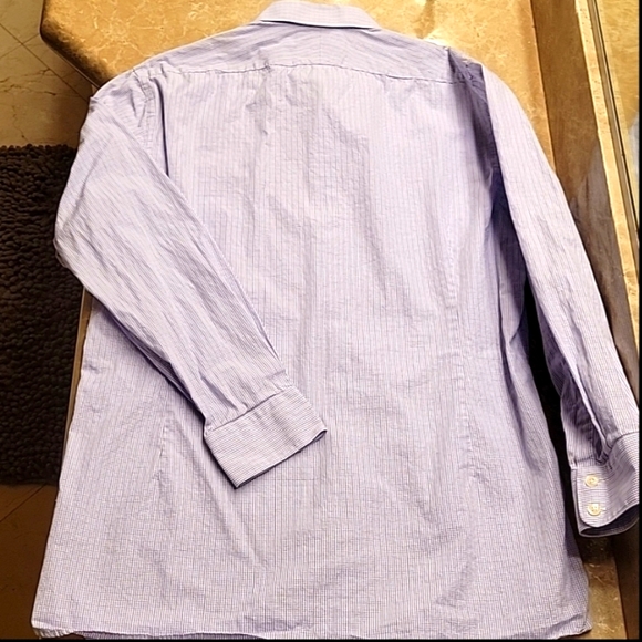 CHARLES TYRWHITT Extra Slim Fit Micro Plaid Long-sleeved Button-down Shirt,17/35 - Picture 8 of 13